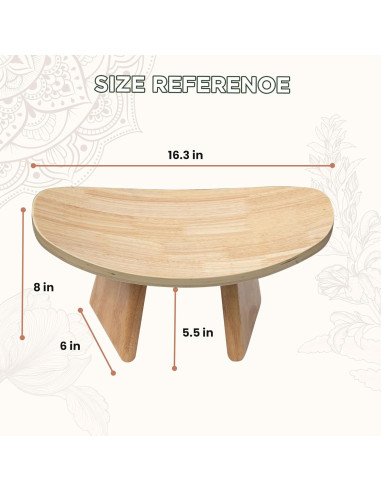 Banco de Meditación Ergonómico ROLUXENTIA Madera Natural 21x41 cm