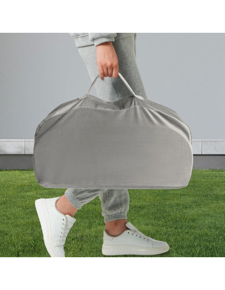 Banco de Meditación Plegable Netcoin con Cojín y Bolsa Gris