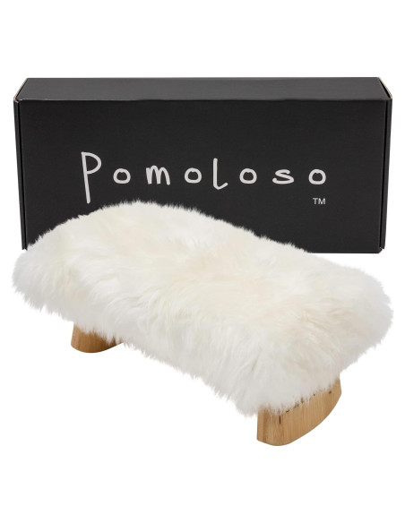 Banco de Meditación Pomoloso con Funda de Piel de Oveja