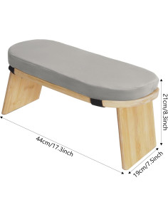 Banco de Meditación Plegable SHATUOA con Cojín Gris 180kg 2