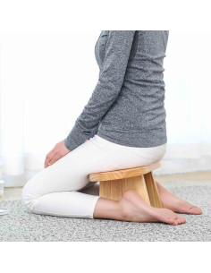 Banco de Meditación Halotribe de Madera Ergonomico 40x20 cm 2