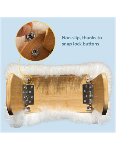 Banco de Meditación Pomoloso con Funda de Piel de Oveja
