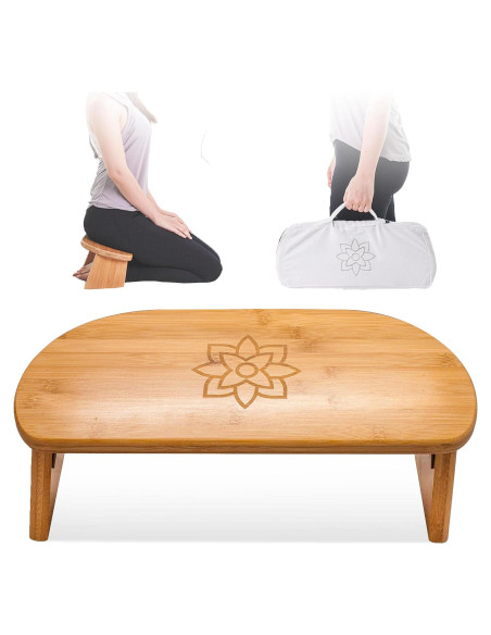Banco de Meditación Plegable Mindful Modern - Taburete de Bambú