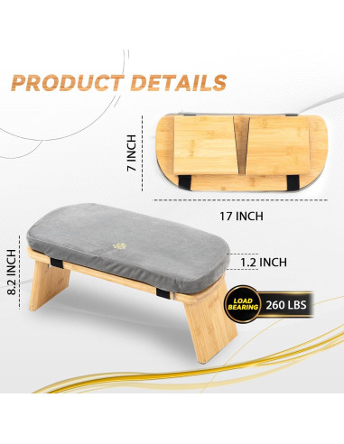 Banco de Meditación Plegable Estleys con Cojín Antideslizante