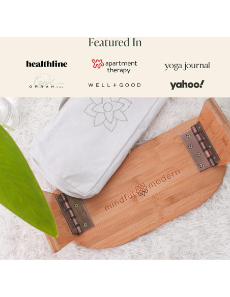Banco de Meditación Plegable Mindful Modern - Taburete de Bambú