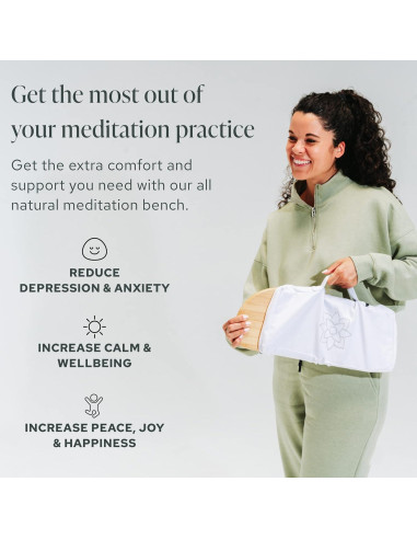 Banco de Meditación Plegable Mindful Modern - Taburete de Bambú