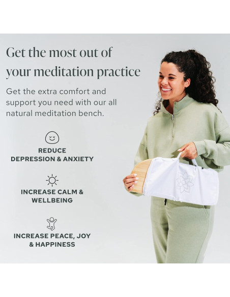 Banco de Meditación Plegable Mindful Modern - Taburete de Bambú
