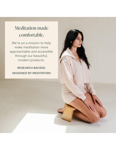 Banco de Meditación Plegable Mindful Modern - Taburete de Bambú