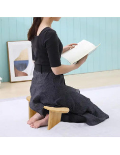 Banco de Meditación KVMORZE de Bambú 39x19x17 cm 2