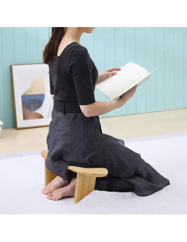 Banco de Meditación KVMORZE de Bambú 39x19x17 cm
