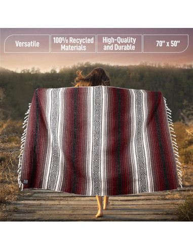 Manta Mexicana Grande Hidratación Nation 180x120cm Cereza