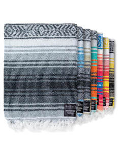 Manta Mexicana Tejida a Mano Benevolencia LA 127x178 cm Gris