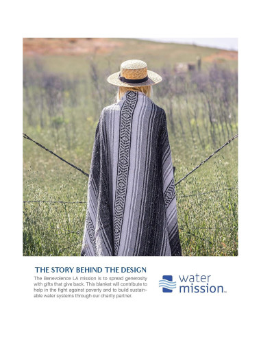 Manta Mexicana Tejida a Mano Benevolencia LA 127x178 cm Gris