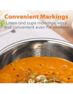 Olla de Acero Inoxidable Goldlion 8 Qt para Ninja Foodi 2