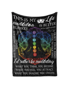 Manta de Meditación Huglanket Negra 165x127cm para Todas las Edades