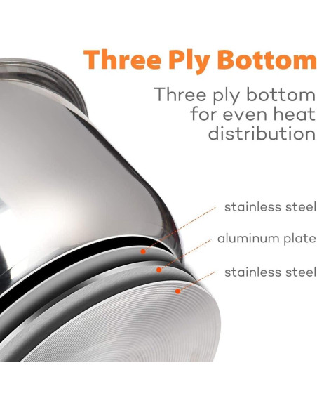 Olla de Acero Inoxidable Goldlion 8 Qt para Ninja Foodi