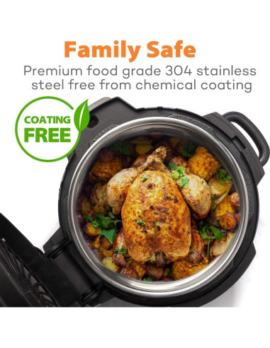 Olla de Acero Inoxidable Goldlion 8 Qt para Ninja Foodi