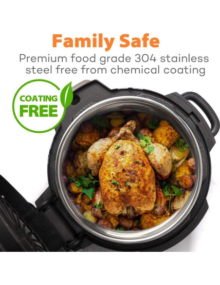 Olla de Acero Inoxidable Goldlion 8 Qt para Ninja Foodi