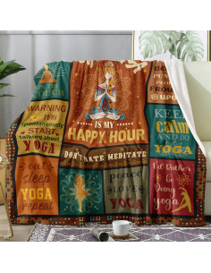 Manta de Yoga Hcoviv 60x50 cm Franela Suave para Todas las Estaciones 2