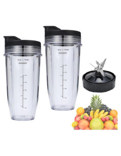 Tazas de licuadora Ninja Nutri 24 oz + cuchilla 7 aletas