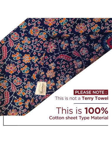 Manta Redonda de Algodón Raajsee 172 cm Bohemia Floral