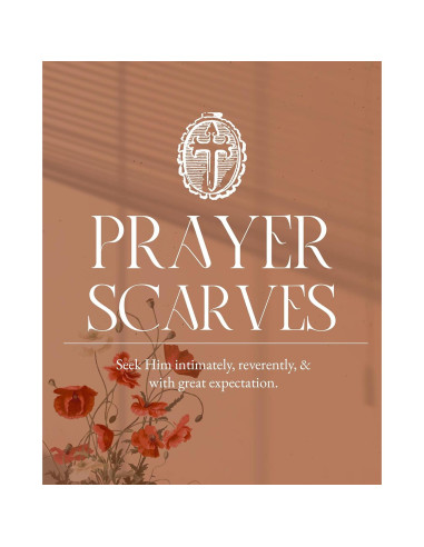 Chal de Oración Cristiano Marfil 178x89 cm con Versículos