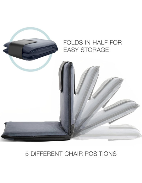 Silla de Suelo Malu Verde Bosque Plegable con Cojín Ajustable