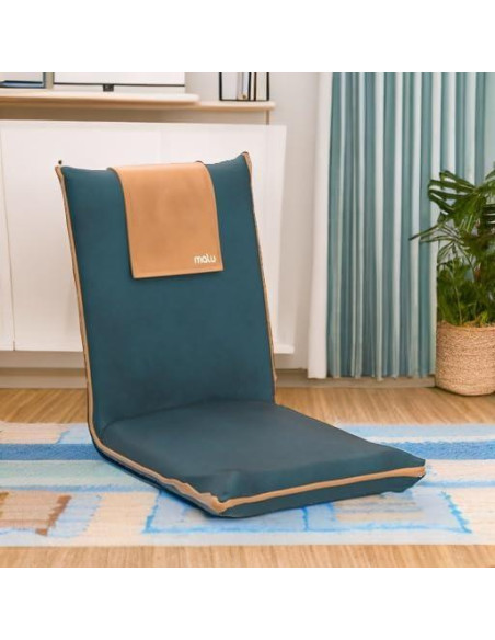 Silla de Suelo Malu Verde Bosque Plegable con Cojín Ajustable