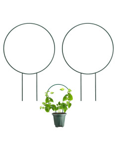 Paquete de 2 enrejados redondos Huakaile para plantas 35x22.5cm