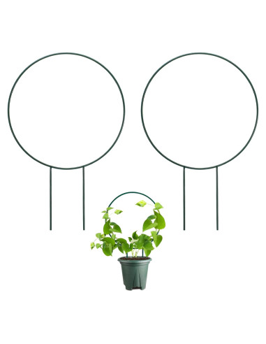 Paquete de 2 enrejados redondos Huakaile para plantas 35x22.5cm