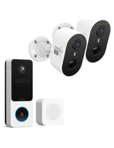 Cámara de Timbre AOSU Inalámbrica 2-Pack 2K para Exteriores