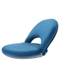 Silla de Suelo Nnewvante Plegable Acolchada Azul Marino