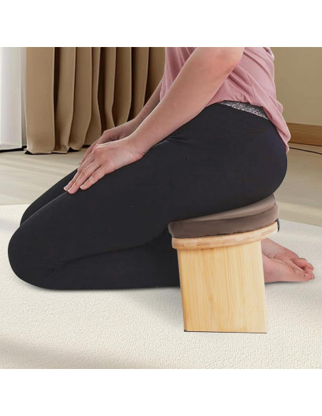 Banco de Meditación Plegable Beuioslyr con Cojín Ergonómico