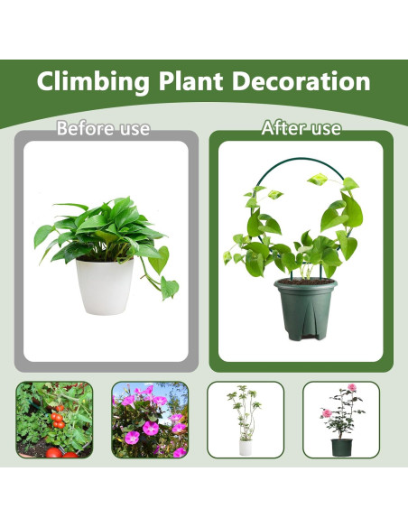 Paquete de 2 enrejados redondos Huakaile para plantas 35x22.5cm