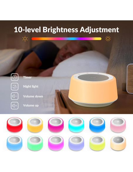 Máquina de Sonido Cuencos Cantores Tibetanos Kipcush K5-S - 11 Sonidos, Luz Nocturna, Temporizador