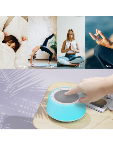 Máquina de Sonido Cuencos Cantores Tibetanos Kipcush K5-S - 11 Sonidos, Luz Nocturna, Temporizador