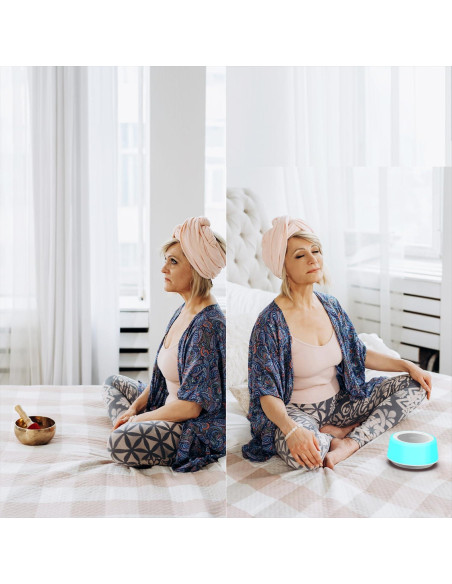 Máquina de Sonido Cuencos Cantores Tibetanos Kipcush K5-S - 11 Sonidos, Luz Nocturna, Temporizador