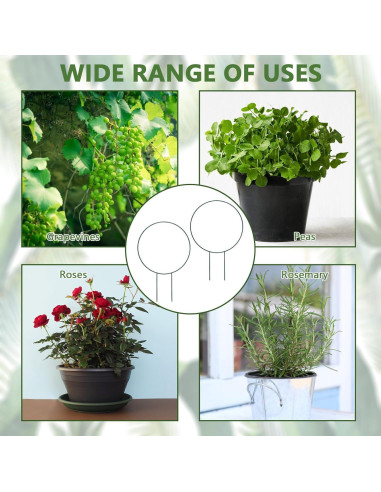 Paquete de 2 enrejados redondos Huakaile para plantas 35x22.5cm