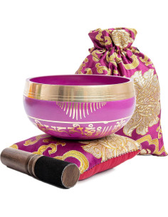 Juego de Cuencos Tibetanos Himalayan Bazaar - Orquídea Rosa - 300g 2