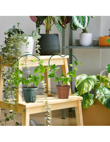 Paquete de 2 enrejados redondos Huakaile para plantas 35x22.5cm