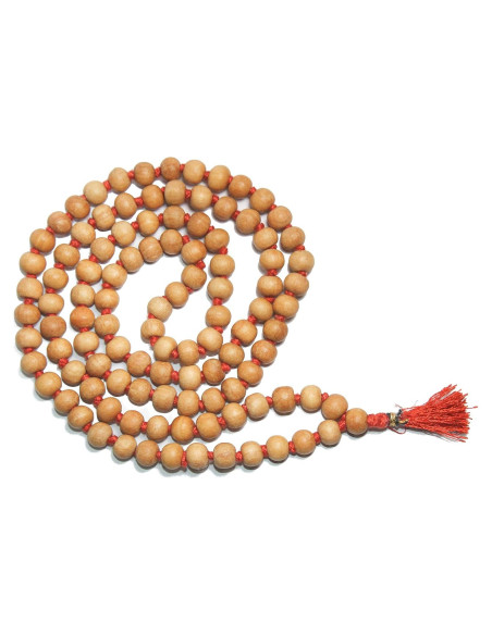 Collar de Oración Tulsi Mala 108+1 Cuentas Hecho a Mano