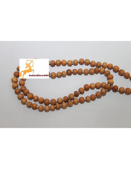 Collar de Oración Tulsi Mala 108+1 Cuentas Hecho a Mano