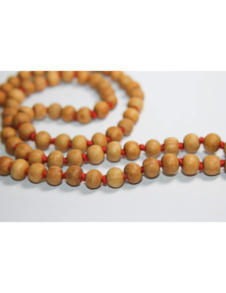 Collar de Oración Tulsi Mala 108+1 Cuentas Hecho a Mano