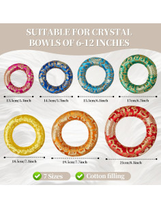 Juego de 10 Piezas Cojín para Cuencos Cantores Fiada Arcoíris 2