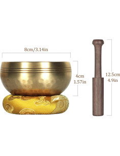 Juego de Cuencos Tibetanos Cantores DiDiBirDi 7 Metales 7.95 cm 2