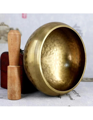 Cuenco Cantante Budista de Bronce 11 cm Hecho a Mano Feqsky