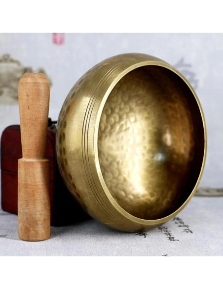 Cuenco Cantante Budista de Bronce 11 cm Hecho a Mano Feqsky