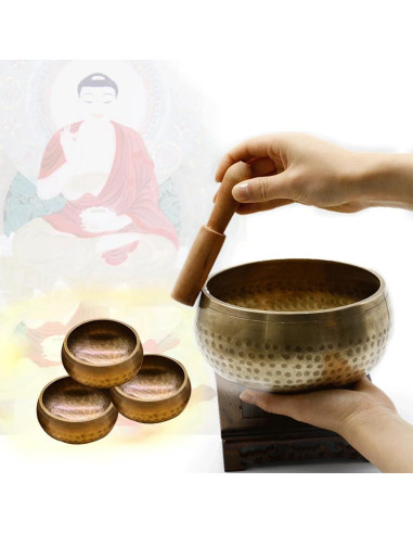 Cuenco Cantante Budista de Bronce 11 cm Hecho a Mano Feqsky