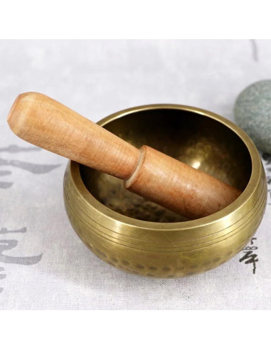 Cuenco Cantante Budista de Bronce 11 cm Hecho a Mano Feqsky