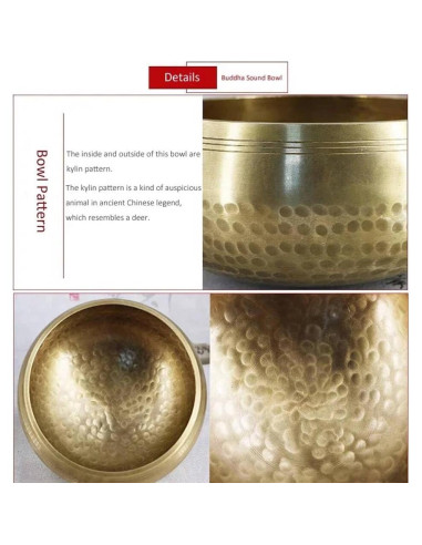 Cuenco Cantante Budista de Bronce 11 cm Hecho a Mano Feqsky